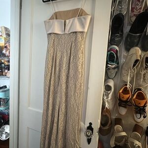 Vintage Bari Jay Metallic Satin Gown